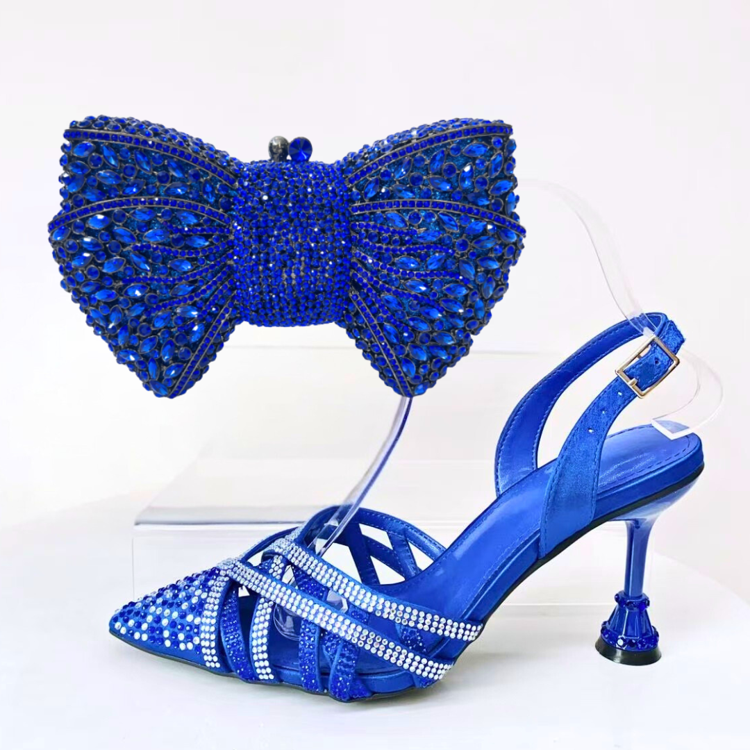 blue shoes and bag