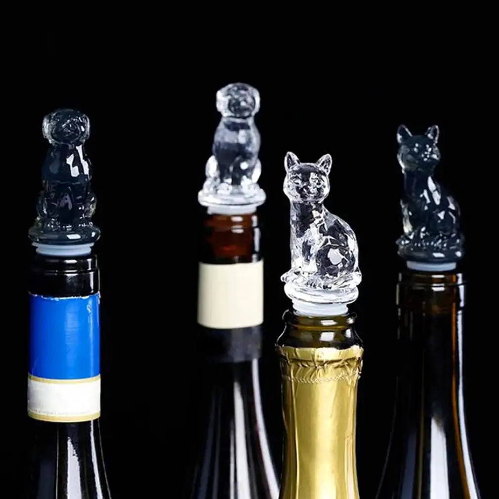 ワインストッパーシリコンモールド、ワイン保存シャンパン飲料ボトルストッパー装飾ワインシーラーカバーモールド