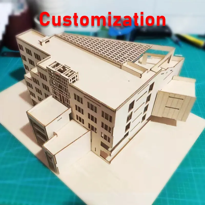 ODM 빌딩 모델 Sagrada Familia 3D DIY 나무 퍼즐 디자인