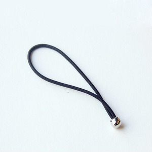 Cuerda elástica de punto trenzada de poliéster negro de 2mm personalizada con extremo de metal Cordones de otra categoría - Product Image 1