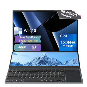 Venta al por mayor A + Grado Delgado ordenador portátil de negocios de doble pantalla táctil de alto rendimiento Intel I7 I9 procesador 8GB RAM para uso de oficina - Product Image 1