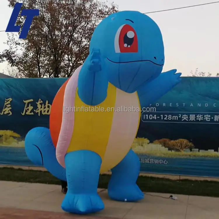 Disfraz de globo inflable de tortuga gigante grande con luz LED portátil para publicidad