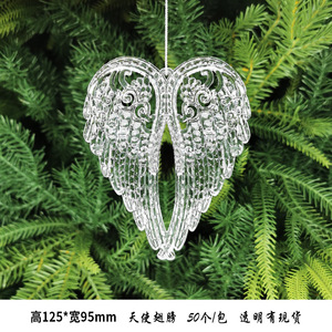 Chất Lượng Cao Trong Suốt Pha Lê Giáng Sinh Trang Trí Cây Tùy Chỉnh Acrylic Bông Tuyết Mặt Dây Chuyền Chuỗi Đám Cưới Cảnh Sắp Xếp - Product Image 4