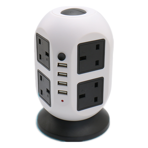 Cable de extensión de enchufe de 8 vías y 4 puertos USB de guanyu personalizado, toma de corriente eléctrica de enchufe múltiple - Product Image 1