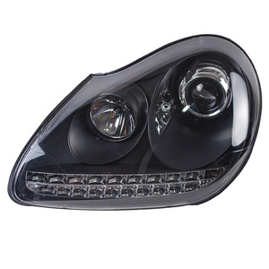 ชุดไฟหน้าสำหรับชุดประกอบไฟหน้าแบบ LED สำหรับรุ่น03-06 Porsche Cayenne Cayenne06เลนส์ไฟกลางวันแบบ LED