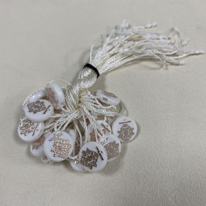 Cuerda de etiqueta colgante con logotipo personalizado para ropa Cuerda de color elástica Cuerdas Algodón/cinta/cera/cuerdas de cáñamo para ropa