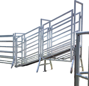 Điều chỉnh chiều cao gia súc tải đoạn đường nối với cổng và tấm chống gỉ cho thiết bị chăn nuôi bền - Product Image 1