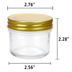 Bán Chạy Lọ Thủy Tinh Rỗng Tròn Trong Suốt 120Ml 4 OZ Để Đựng Trứng Cá Muối Mứt Có Nắp Vặn Bằng Kim Loại - Product Image 2