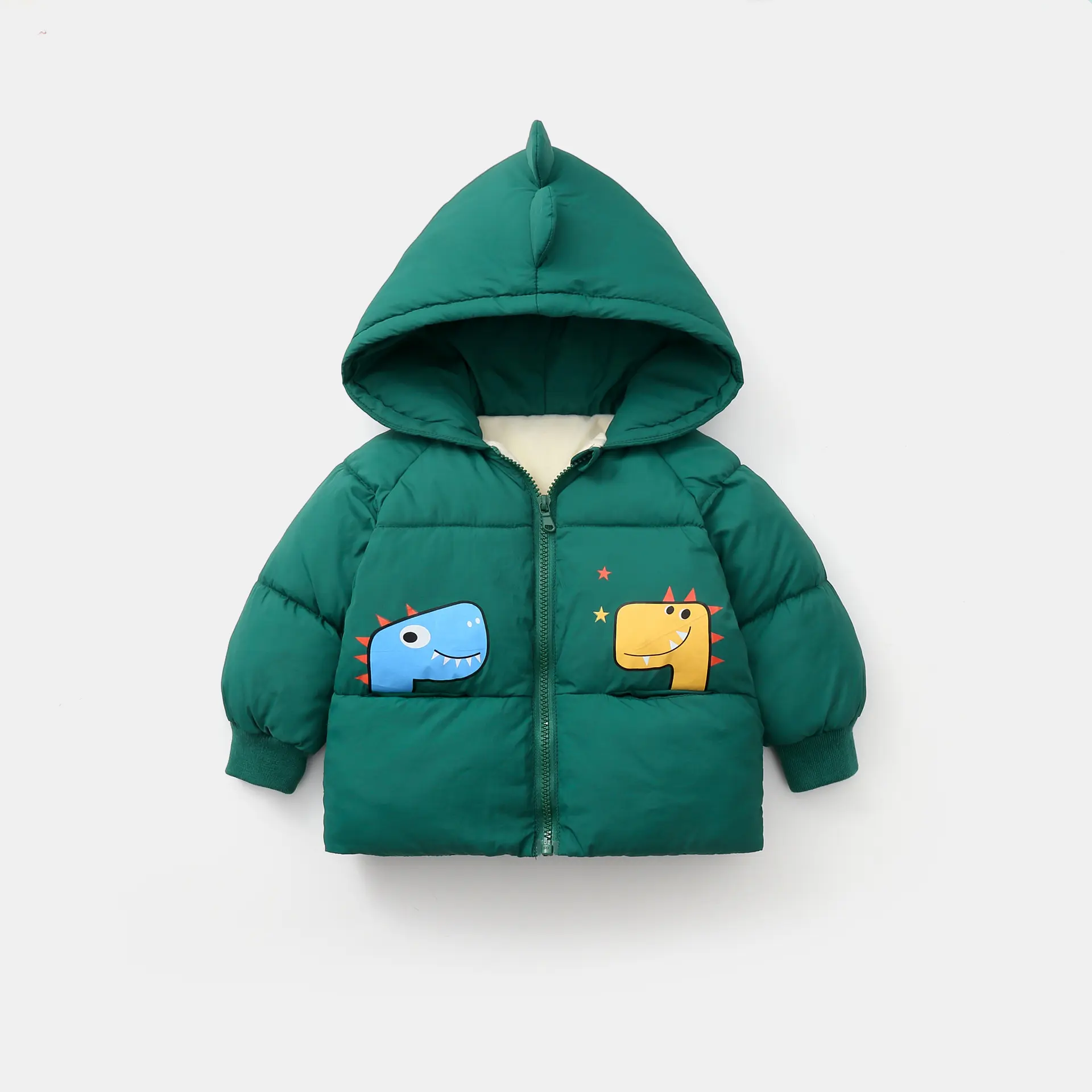 Wholesale 100% poly fiber quilted hooded warm winter baby girls boys outwears coat jackets for children
