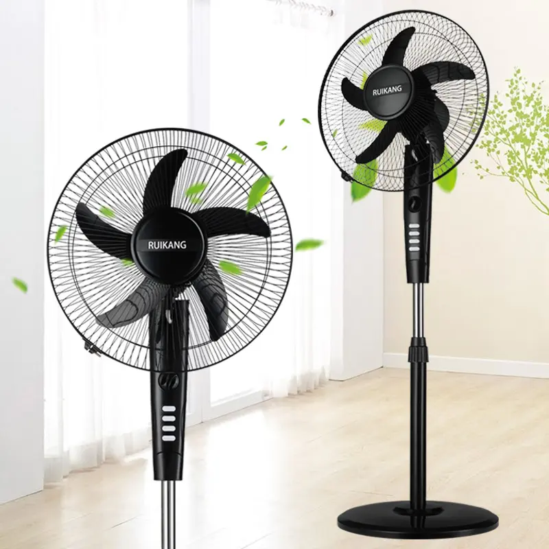 16 Polegada Alta Qualidade Cooling Standing Fan Altura Ajustável Baixo Ruído Refrigerador De Ar Com Ventilador Temporizador Ventilador Elétrico Para Casa ou Escritório