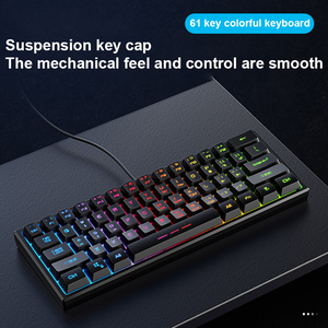 Leadingplus <strong>Custom</strong> Potable 61 <strong>Keys</strong> Mini Teclado Gamer Ergonomic RGB USB Wire <strong>Computer</strong> Gaming <strong>Keyboard</strong> - Product Image 3