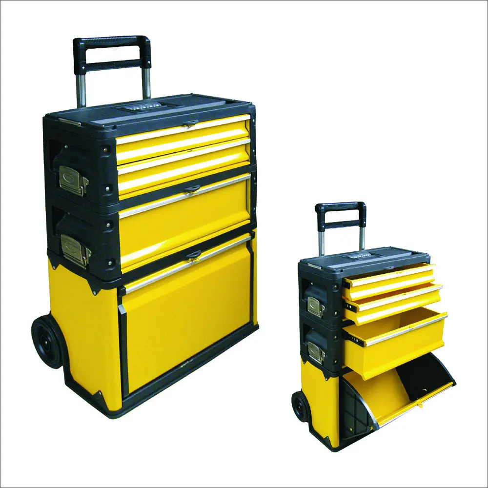 Hot Selling Hard Pp Stalen Trolley Case Metalen Gereedschap Trolley Gereedschapskist Met Lades Ijzeren Trolley Gereedschapskist Met Wielen Gereedschapskist