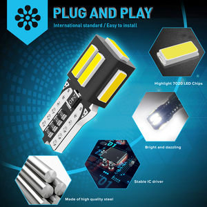 ไฟ LED Canbus T10 W5W 168 Led,ไฟจอดรถกันน้ำ12V สีขาว194 7020 7SMD T10 - Product Image 5