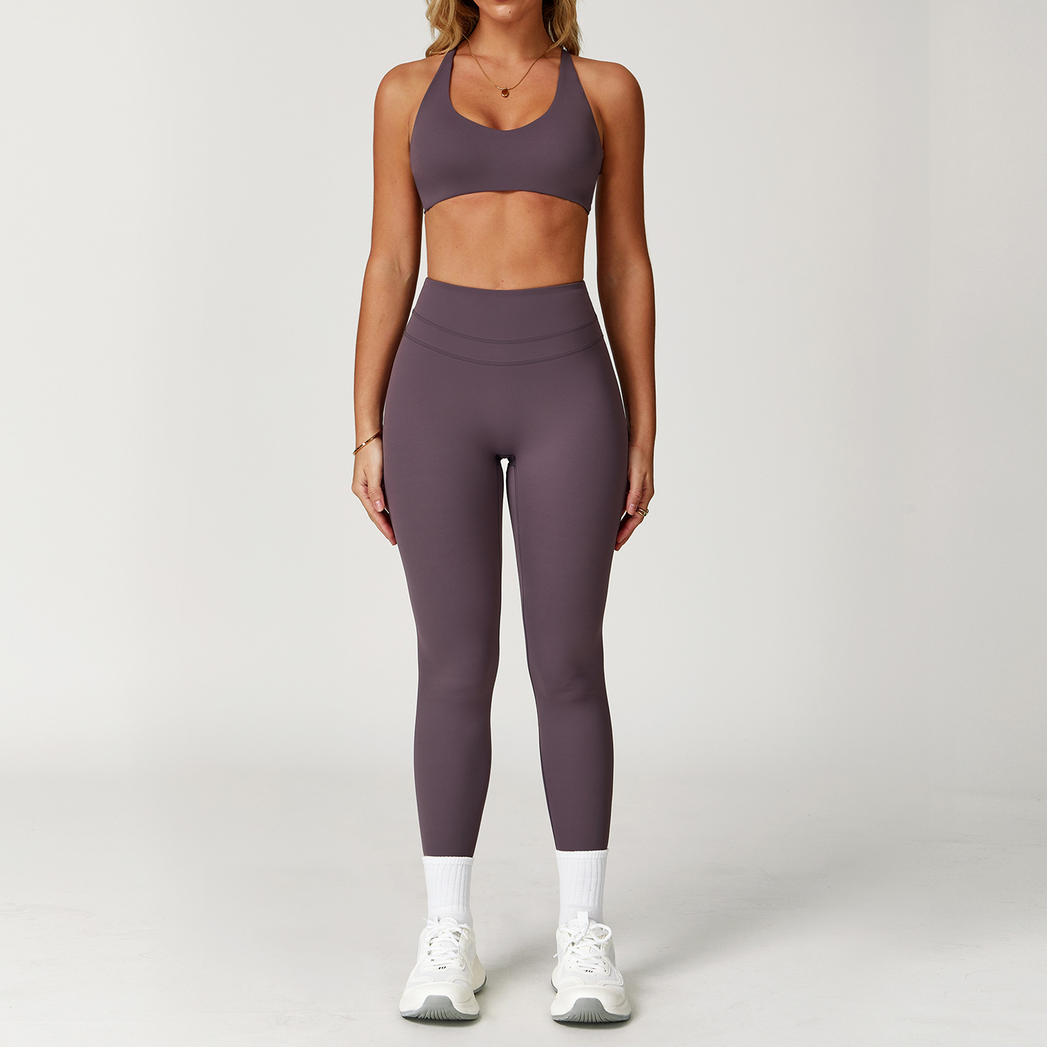 Bra+Leggings - Dark purple