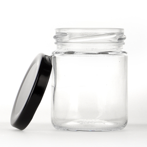 Gıda için kapak depolama kavanoz ile 100ml 150ml 200ml küçük yuvarlak cam reçel kavanozları cam - Product Image 5