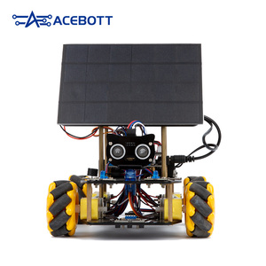Güneş enerjili WiFi App kontrol 4WD Mecanum akıllı araç kiti Arduino için Offroad programlanabilir Robot araç