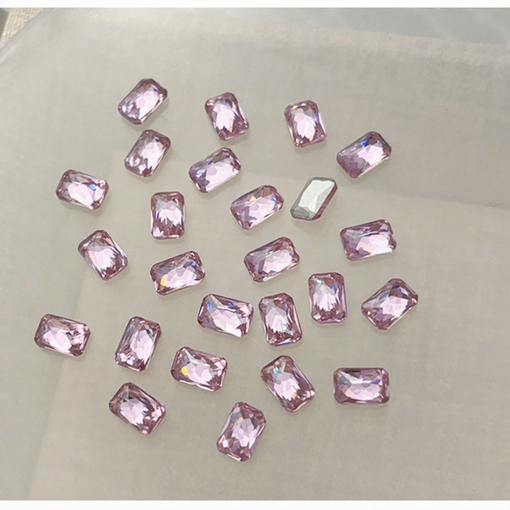 05 long octagon 46mm-20 pink beads