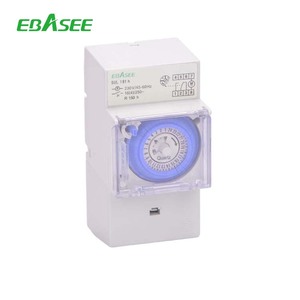 EBASEE UL180a 24 ore interruttore manuale Controller guida DIN con copertura impermeabile whiteanalogico Timer meccanico - Product Image 5