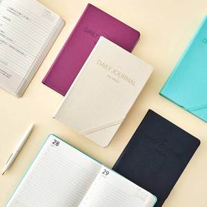 LABON Custom Leather Diary 365 Days Medium <strong>Dated</strong> Daily Paper Blank Journals <strong>Notebook</strong> - Product Image 3