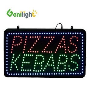 Genilight Indoor 56*33cm <strong>LED</strong> Business Board Electric Display Programmable Scrolling <strong>Led</strong> PIZZAS&amp;KEBABS Sign