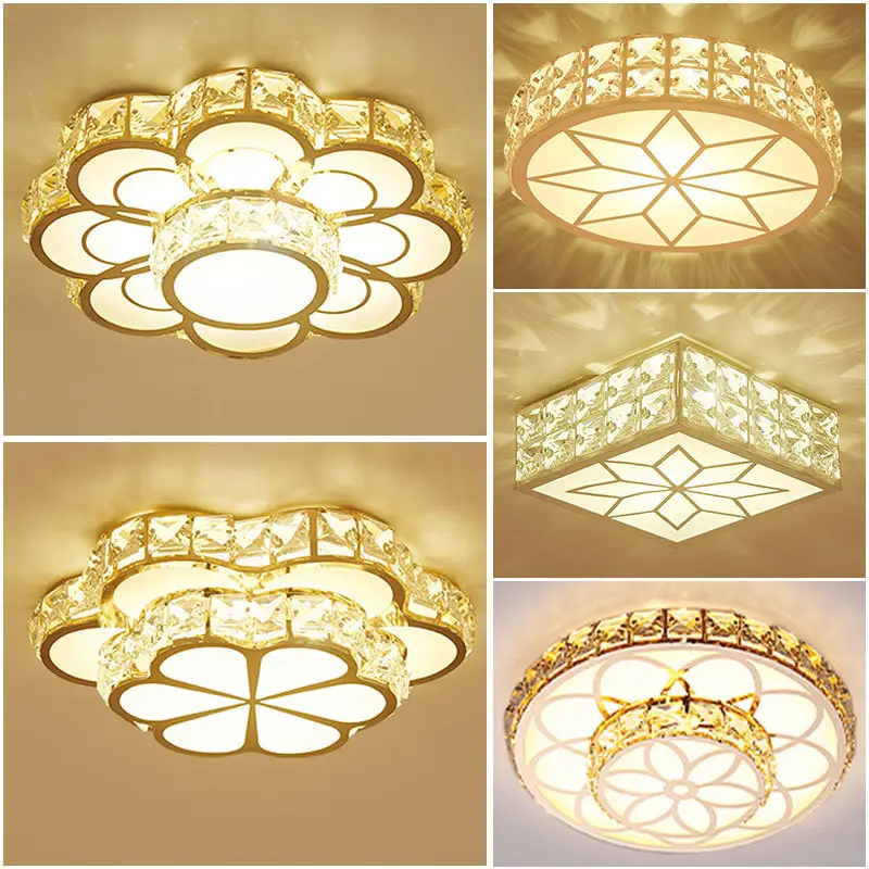 Vente en gros Simple de luxe circulaire LED entrée petit plafonnier intégré décoration de la maison led couloir lumière