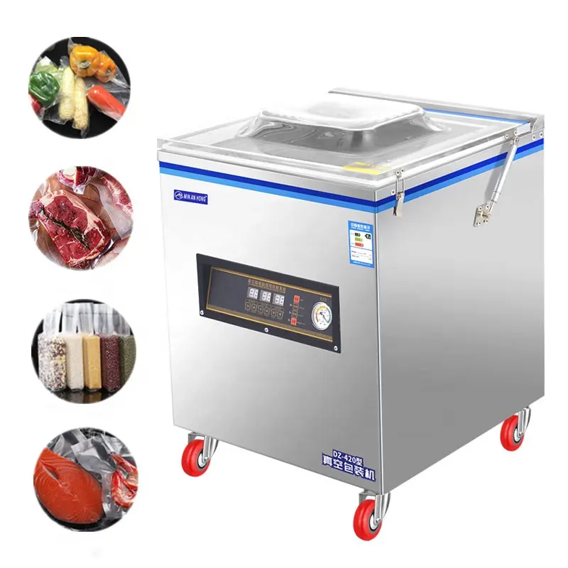 Multi-function commercial vacuum sealer for meat seafood fish tea bag rice grain candy automatic food vacuum packing machine