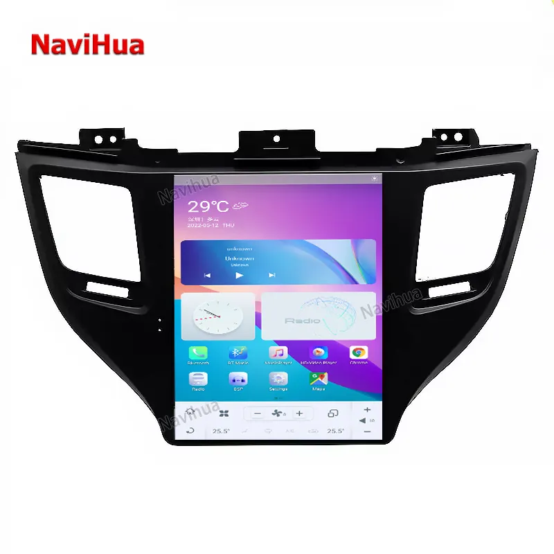 Navihua GPS navigation Xe GPS đa phương tiện DVD player Android đài phát thanh xe cho Hyundai Tucson Santa Fe 2015 2016 2017 2018