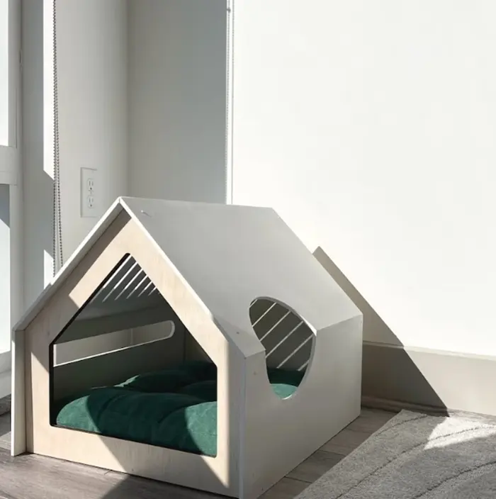 Casa de madeira maciça personalizada para animais de estimação, mobília para condomínio de gatos, gaiola de madeira para animais de estimação, casa interna para filhotes de gatos