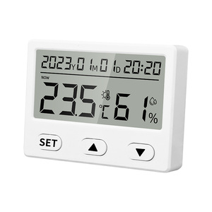 Smart Thermometer <strong>Hygrometer</strong> with <strong>Large</strong> LED Screen Digital Temperature Humidity Monitor with Calendar Clock for Home Indoor Use - Product Image 1
