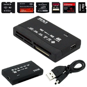 XD MMC MS CF kart okuyucu kartları için 6 in 1 Mini çok USB bellek gümüş ve siyah - Product Image 4