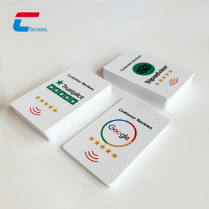 Custom Printing Programmable QR <strong>Code</strong> Social Media 13.56mhz NFC Google Review Card - Product Image 4