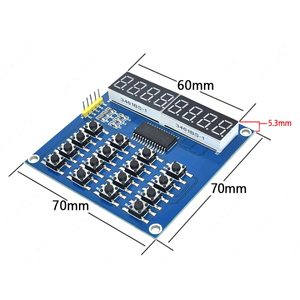 TM1638デジタルLEDディスプレイ8ビットデジタルチューブボード3ワイヤ16キー8ビットキーボードスキャンとキーLEDモジュール - Product Image 2