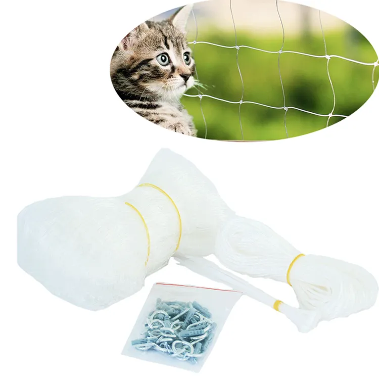 3x8m Strong Safety Cat Net balcone maglia trasparente Heavy Duty Protect Pet Fall Net balcone Windows Cat Safety Net