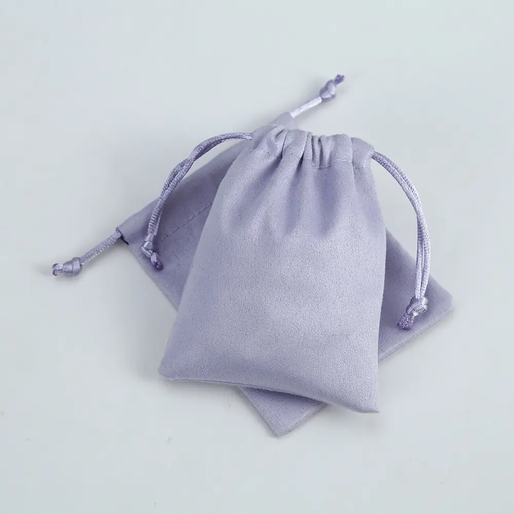 Mavi kadife hediye toz torbası kalın süet zarf takı ambalaj kadife çanta makyaj çantası ile Logo torbalar