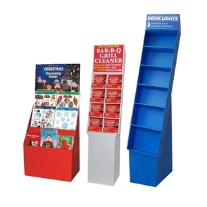 Store Use Corrugated <strong>Hooks</strong> Floor Cardboard <strong>Display</strong> Stand <strong>With</strong> <strong>Paper</strong> <strong>Display</strong> Rack <strong>Counter</strong> Carton Table Corrugated <strong>Hooks</strong>