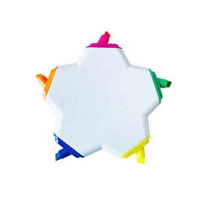 为学生定制5合1星形荧光笔绘图笔单Opp包装 - Product Image 4