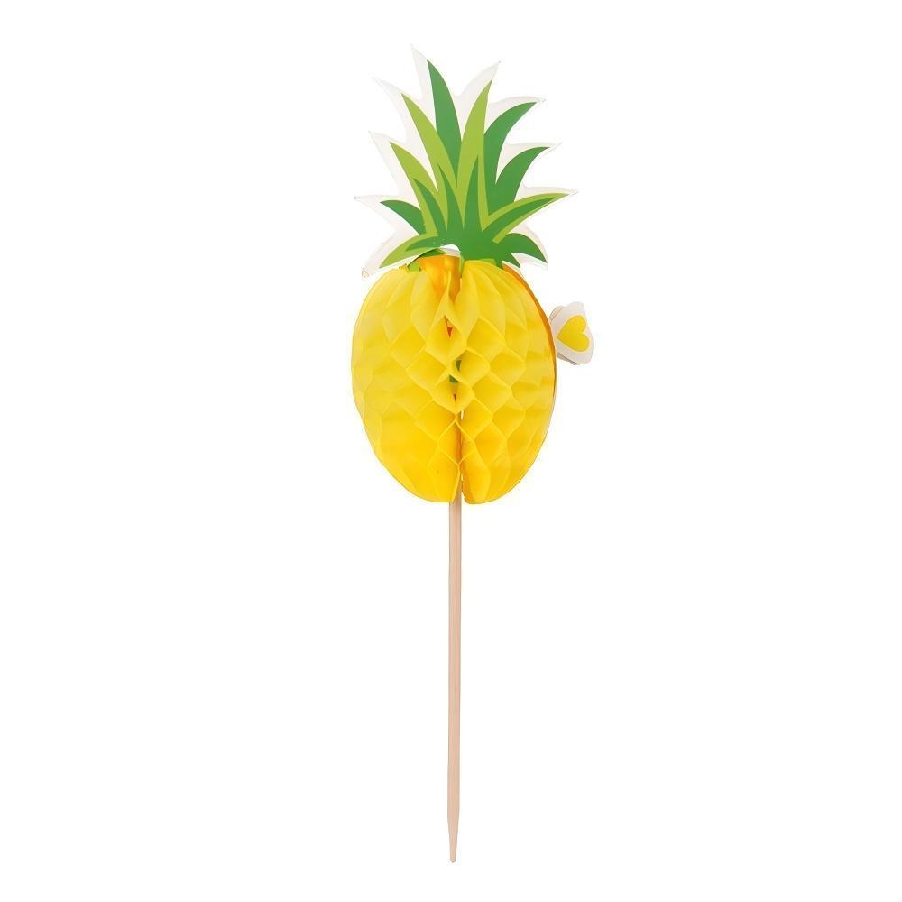 High-quality yellow pineapple skewers, 15cm long.