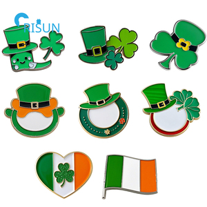 Tùy chỉnh Ireland Irish cờ Cỏ Ba Lá St. Paddy của ngày ve áo pins phù hiệu trâm cài tùy chỉnh St. Paddy của ngày men Pin - Product Image 1