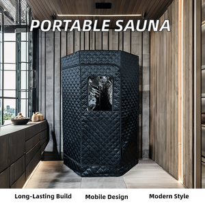 <strong>Portable</strong> Full-Size Acrylic Steam Sauna Room Spa with Steam Generator and <strong>Control</strong> Panel for 2 People for Apartment Use - Product Image 2