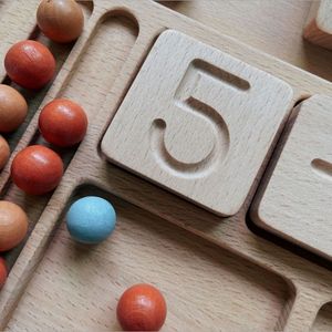 幼児のカウントと数認識のための木製就学前数学学習委員会教育玩具 - Product Image 6