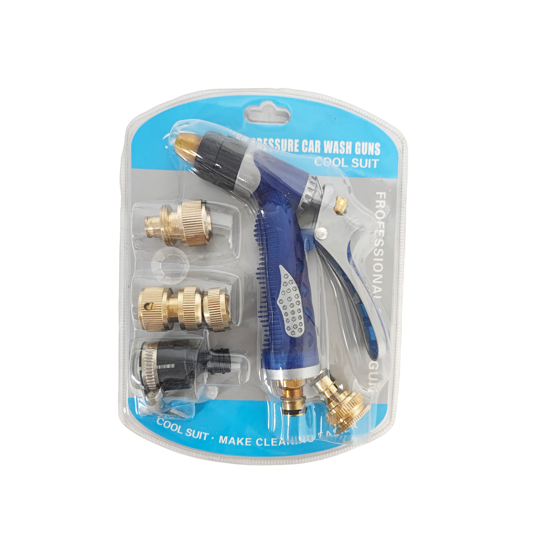New Blue Gun Solid Brass 4 Pcs Set
