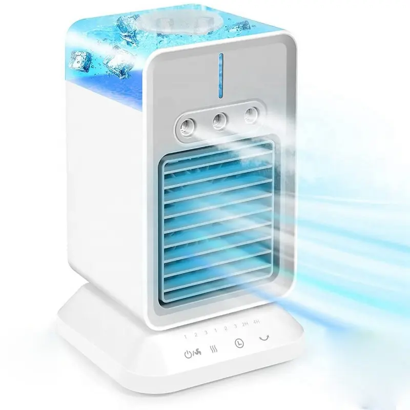 Ventilateur Portable avec port USB, refroidisseur d'air, climatiseur, humidificateur, purificateur avec réservoir d'eau, pour le bureau et la maison