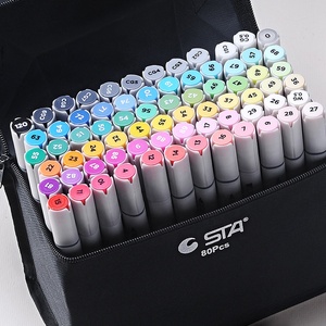 128-renk sihirli tasarımcı marka alkol bazlı sanat renkleri boya ve kutu işaretleyici kalem çift nokta ucu Set bir takım ambalaj - Product Image 2