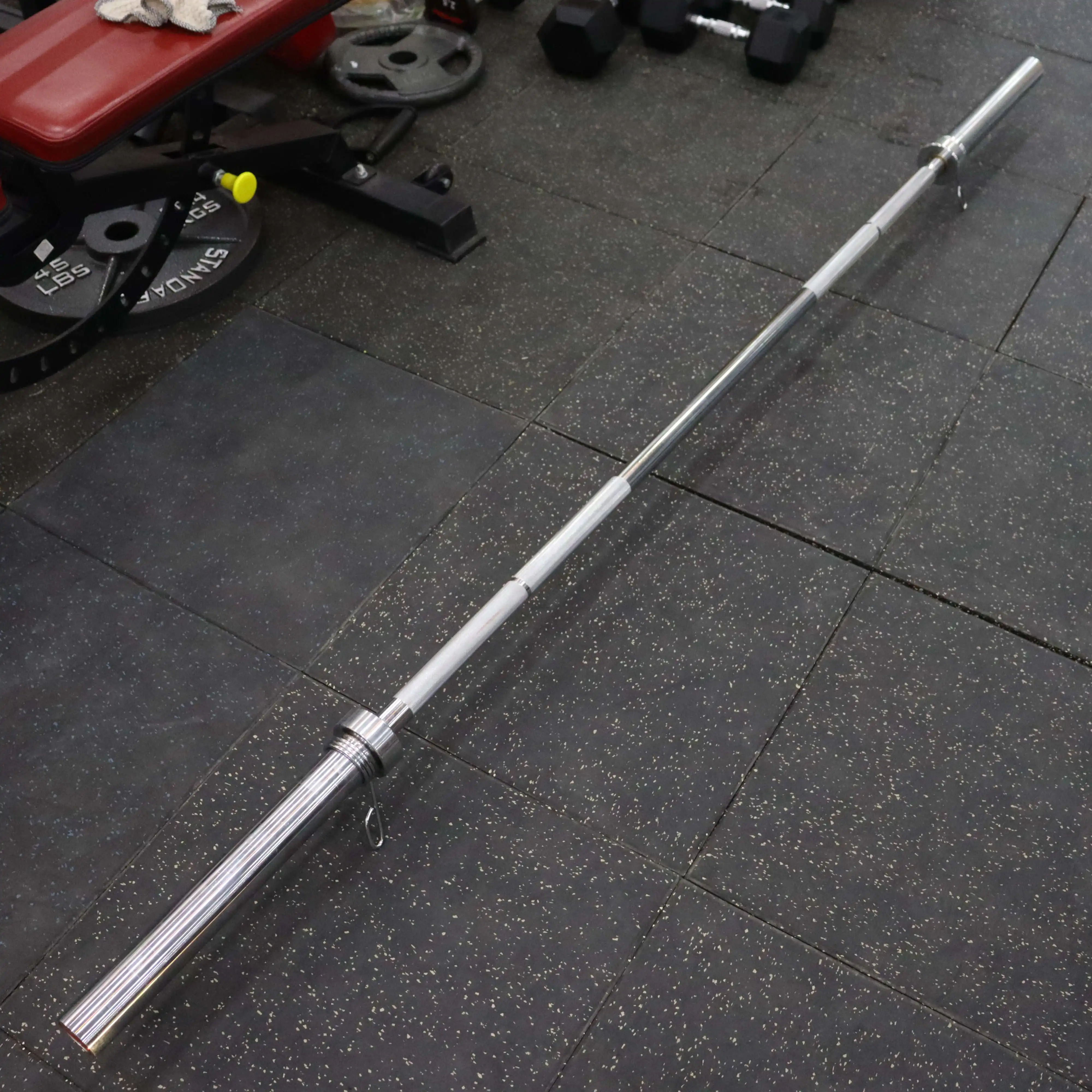 Barra de pesas con rodamientos, barra de levantamiento de pesas, barra de potencia, barra para equipo de gimnasio