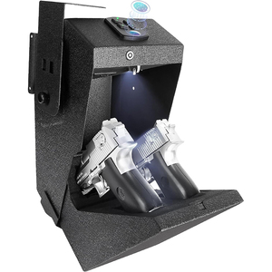 Đôi Handgun trường hợp an toàn cho hai Handgun hộp cho Bàn đầu giường sinh trắc học/Bàn phím/<span class=keywords><strong>Key</strong></span> truy cập, chế độ im lặng teel lưu trữ an toàn hộp - Product Image 1