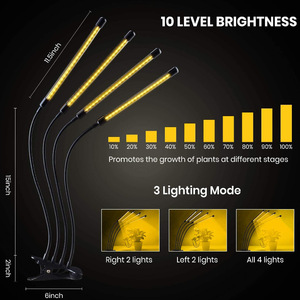 תאורת צמח חדשה <span class=keywords><strong>LED</strong></span> שלוש צינורות 1.2 מ' תושבת אור מלא אור צמח כללי