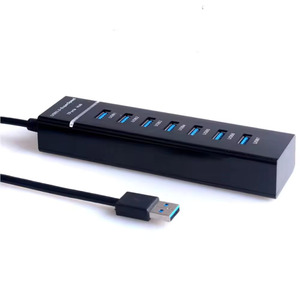 7端口USB集线器扩展器USB 3.0和2.0分离器适配器，适用于笔记本电脑、键盘、鼠标、外部设备