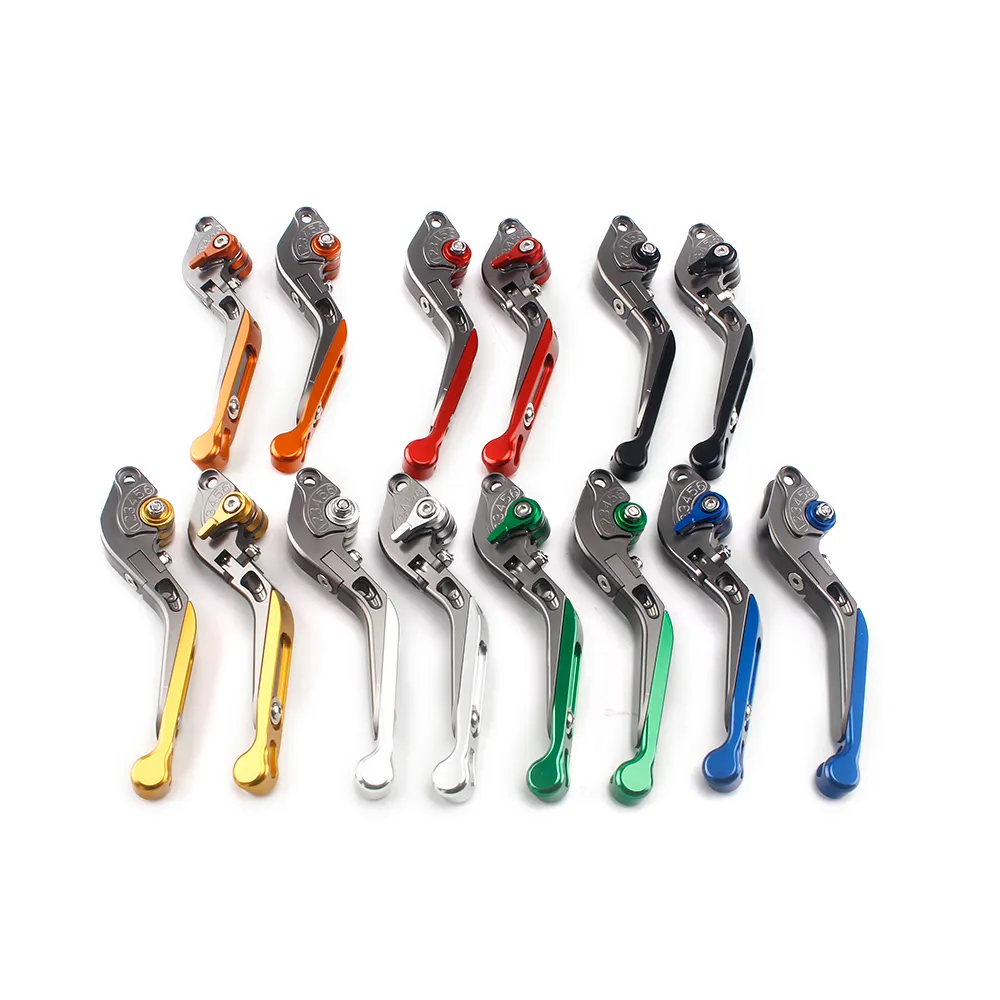 Leva frizione freno pieghevole 3cm estensione regolabile per Honda Suzuki Kawasaki BMW Aprilia Ducati Buell leva 6 posizioni 7 colori