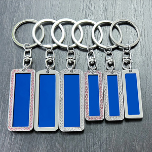 Bán Buôn Tùy Chỉnh Giấy Phép Tấm Keyring Chống Mất Tự Làm Số Tấm Xe Kim Loại Keychain Túi Tag Tên Tag Key ID Tag - Product Image 2