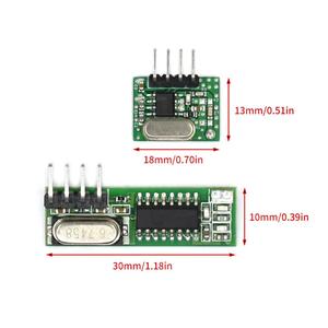 Módulo receptor y transmisor de RF superheterodino de 433 Mhz, mandos a distancia de 433 Mhz para kits de bricolaje de módulo inalámbrico - Product Image 6